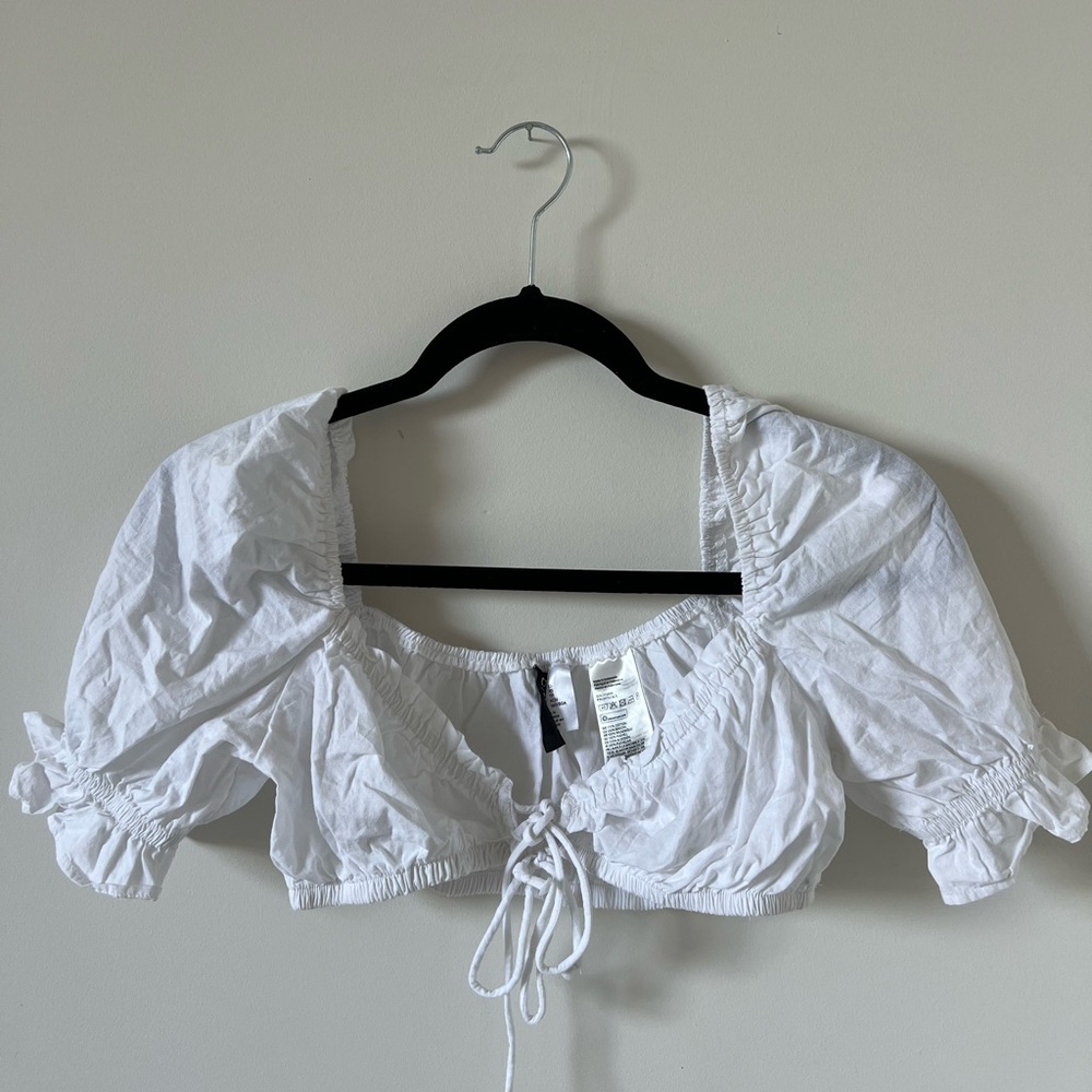 H&M White Crop Top